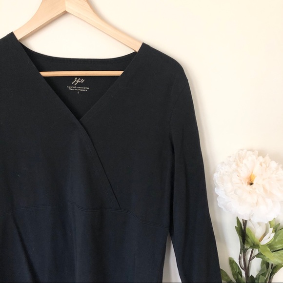 J. Jill Tops - J. Jill | Supersoft Crossover Black Tee